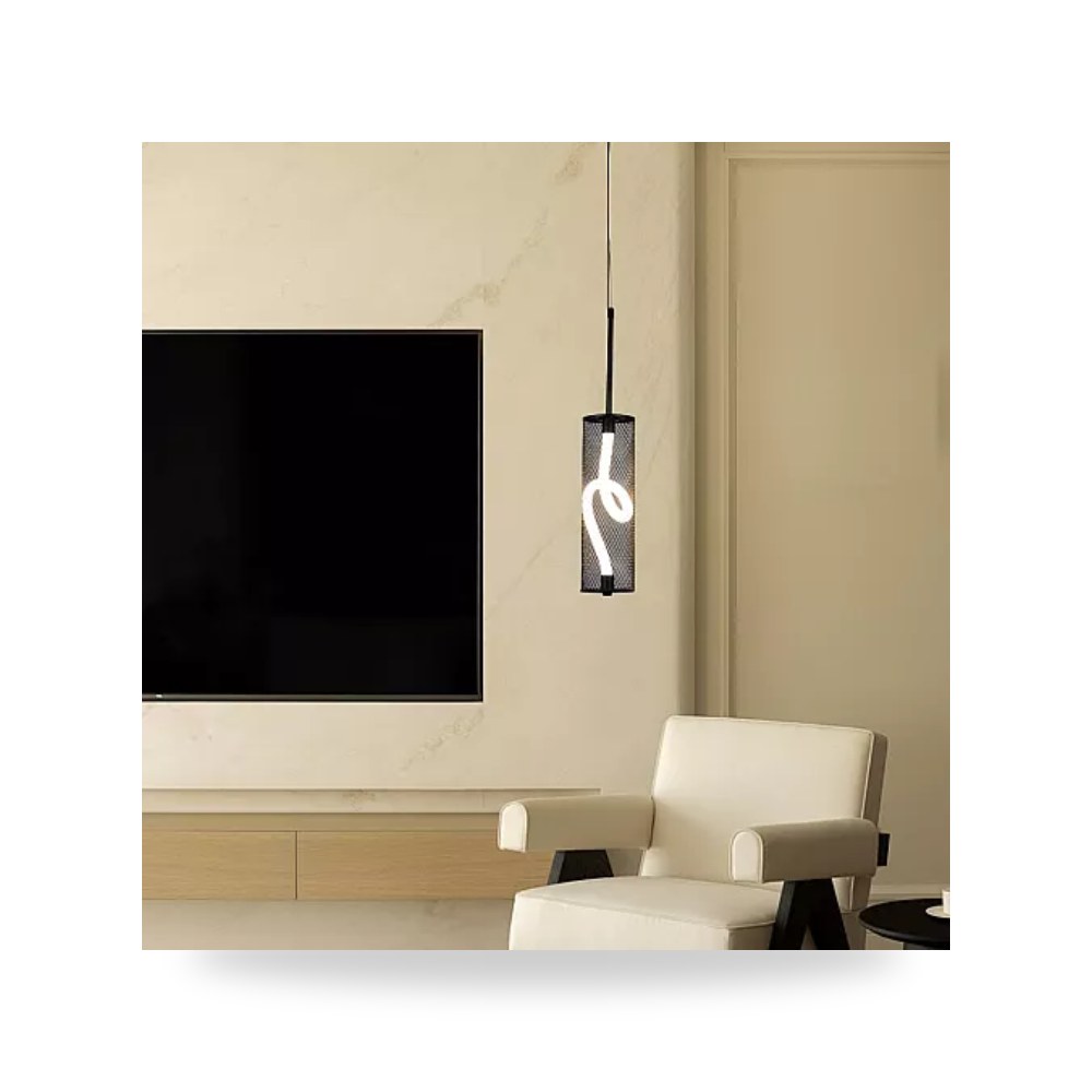 ثريا علاقي مفرد أسود 20W طراز D6451 همر موديل UP-15