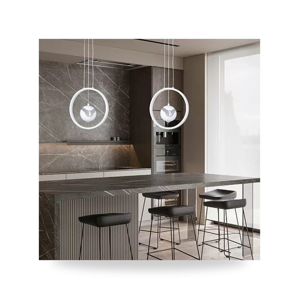 ثريا علاقي مفرد أبيض 48W طراز E6672 همر موديل UP-15
