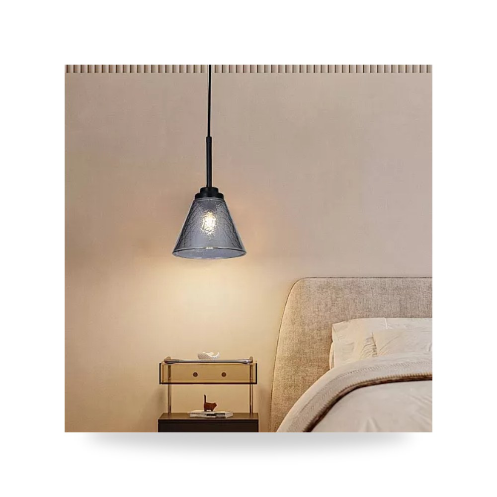 ثريا علاقي مفرد أسود E27 طراز C5837 همر موديل UP-15