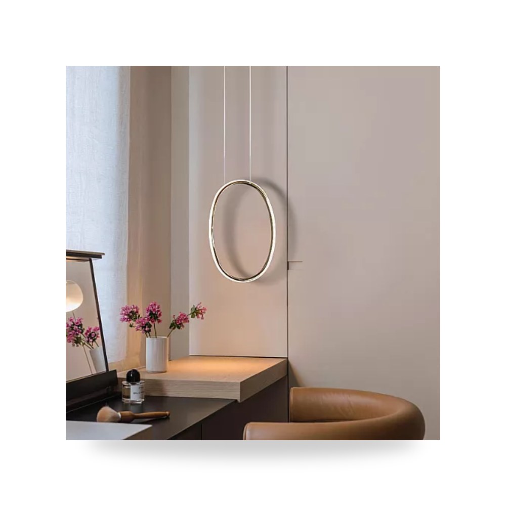 ثريا علاقي مودرن 38×28 سم 3 إضاءات 30W ذهبي همر موديل UP-15