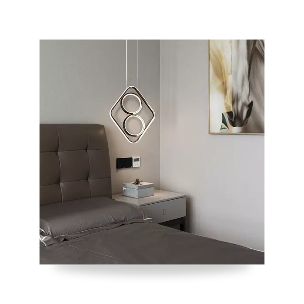 ثريا علاقي مودرن 40×31 سم 3 إضاءات 60W ذهبي همر موديل UP-15