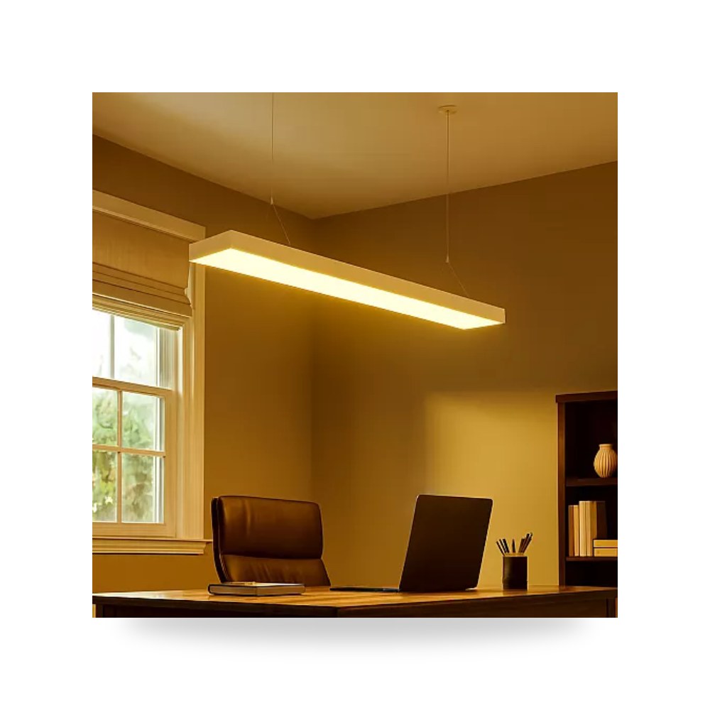 بنل إنارة خطي معلق ولطش 60W أصفر أبيض همر 120cm موديل UP-15