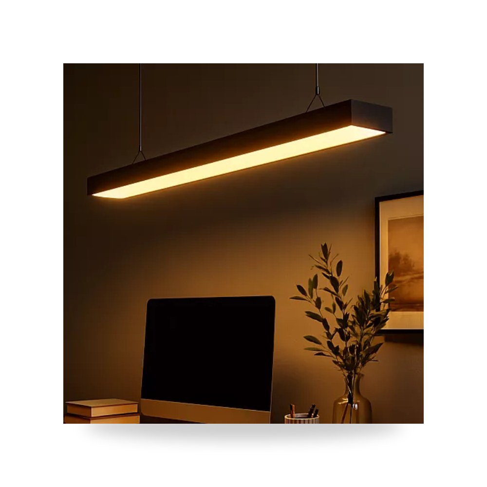 بنل إنارة خطي معلق ولطش 60W أصفر أسود همر 120cm موديل UP-15