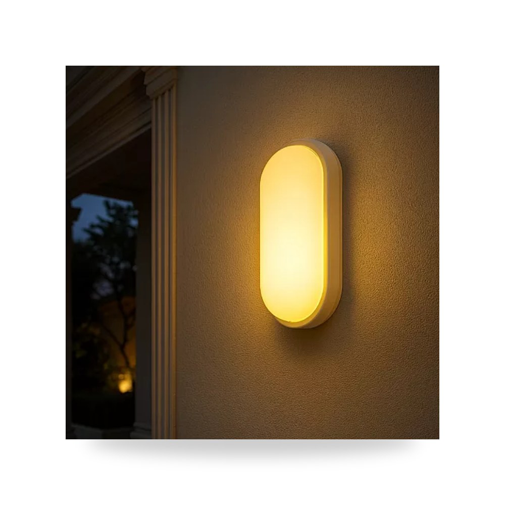 كشاف بيضاوي ليد خارجي 30W أصفر أبيض همر HU2120 موديل UP-15