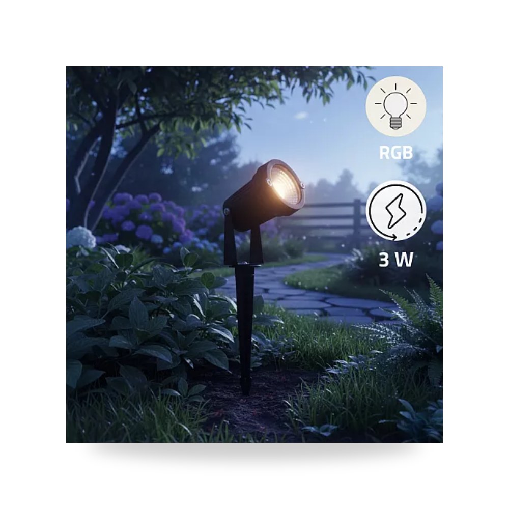 سبوت غرس حدائق متحرك 3W ملون RGB بريموت همر موديل UP-15