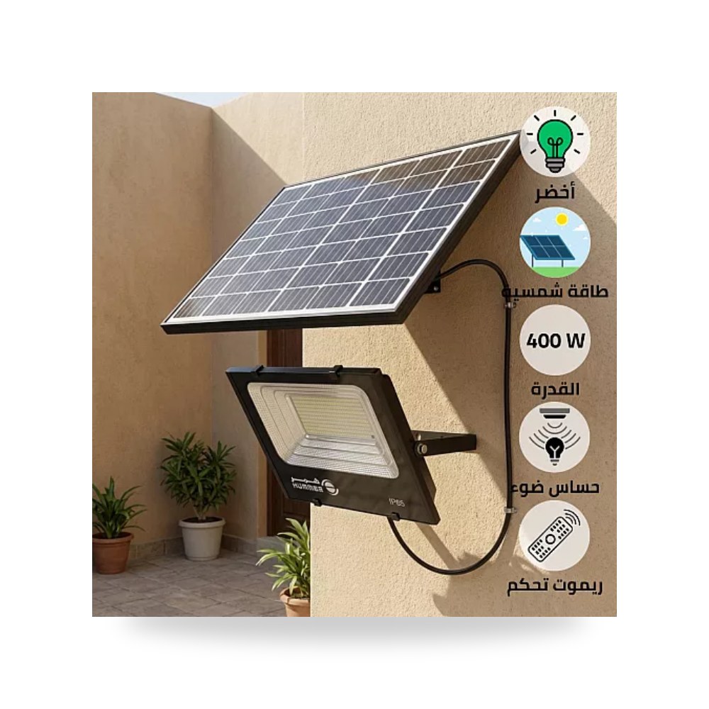 كشاف طاقة شمسية خارجي 400W أخضر بريموت همر موديل UP-15