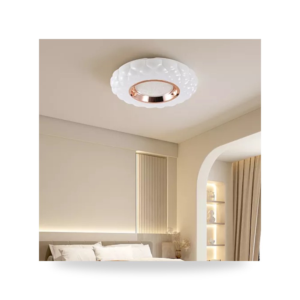 بانل لطش دائري روز جولد 40سم 42W 3 إضاءات همر موديل UP-15