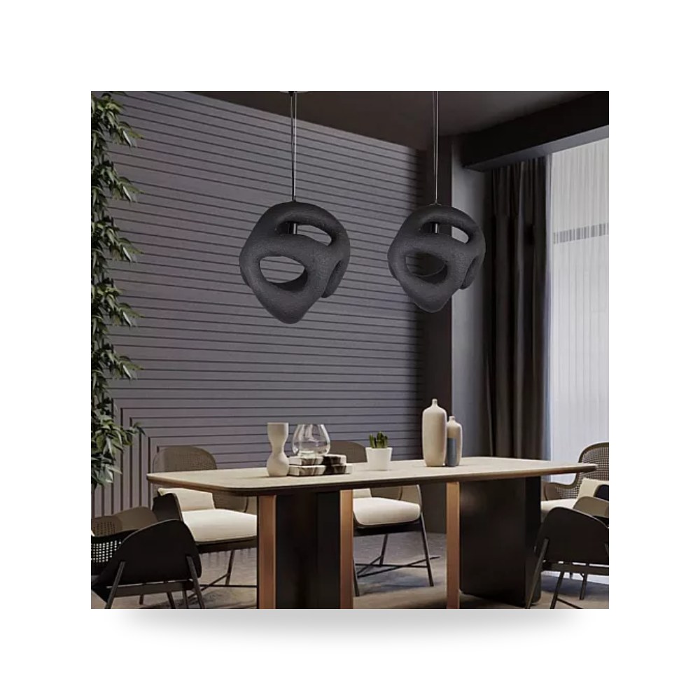 نجف علاقي مودرن أسود مفرد E27 همر HA - D6460BK موديل UP-15