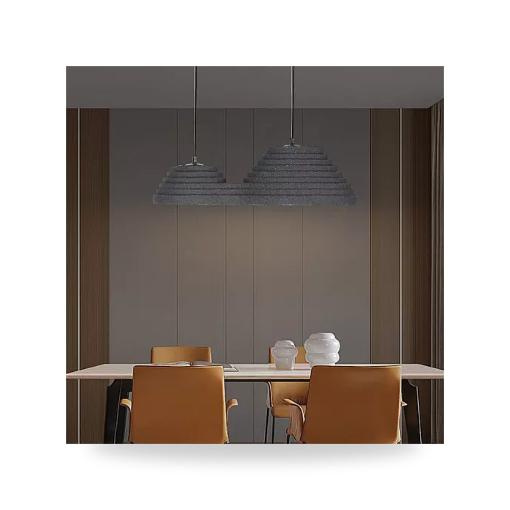 نجف علاقي ثنائي أسود 60 سم E27 همر HA - D6465 - 600BK موديل UP-15