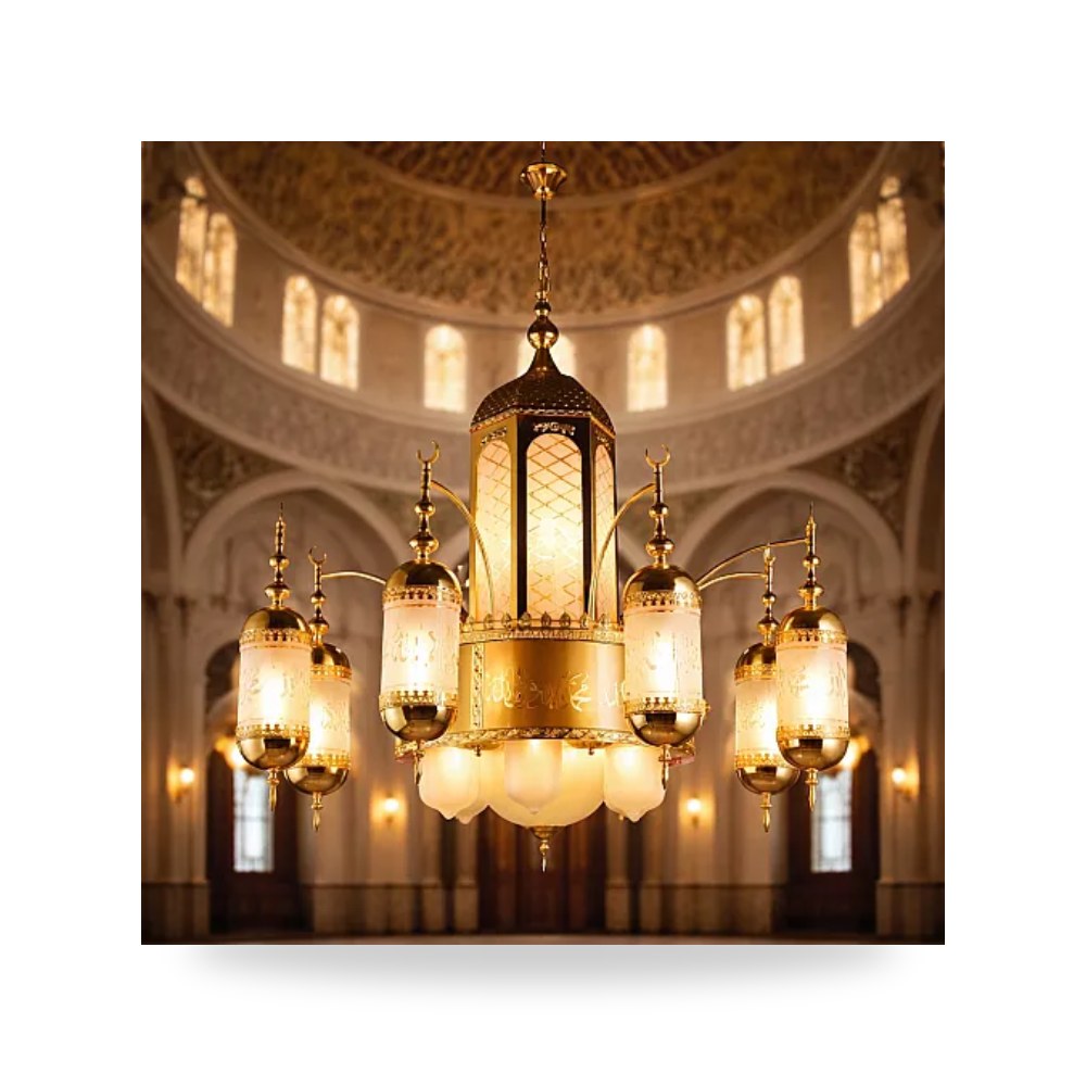 ثريا مساجد لفظ الجلالة 100 سم 20xE27 هايمر همر موديل UP-15
