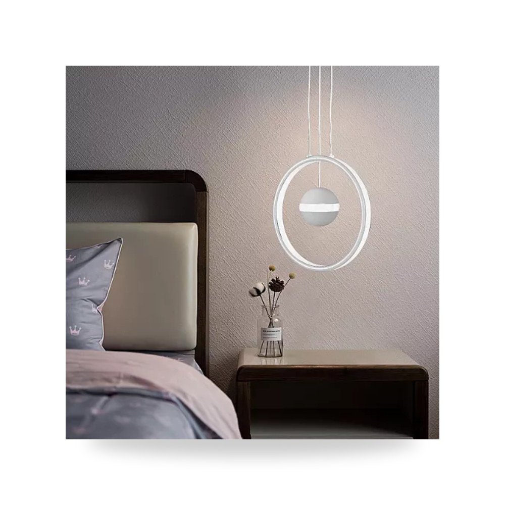 ثريا مودرن أبيض 48W طراز D5948 إضاءة 3CCT هايمر همر موديل UP-15