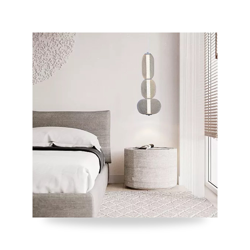 ثريا مودرن أبيض 50 سم 15W طراز D6409 3CCT هايمر همر موديل UP-15