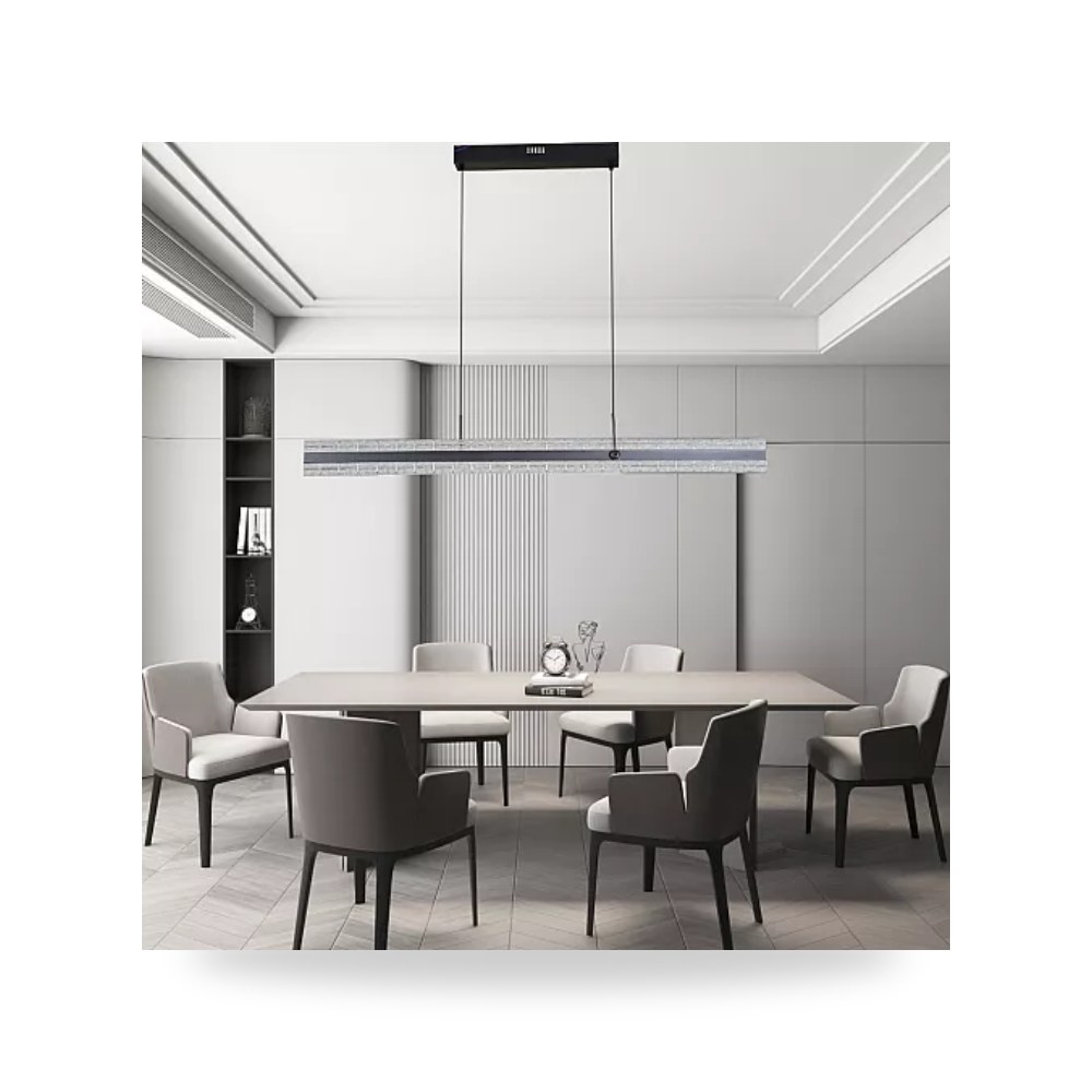 ثريا مودرن طولية أسود 120 سم 55W 3CCT هايمر همر موديل UP-15
