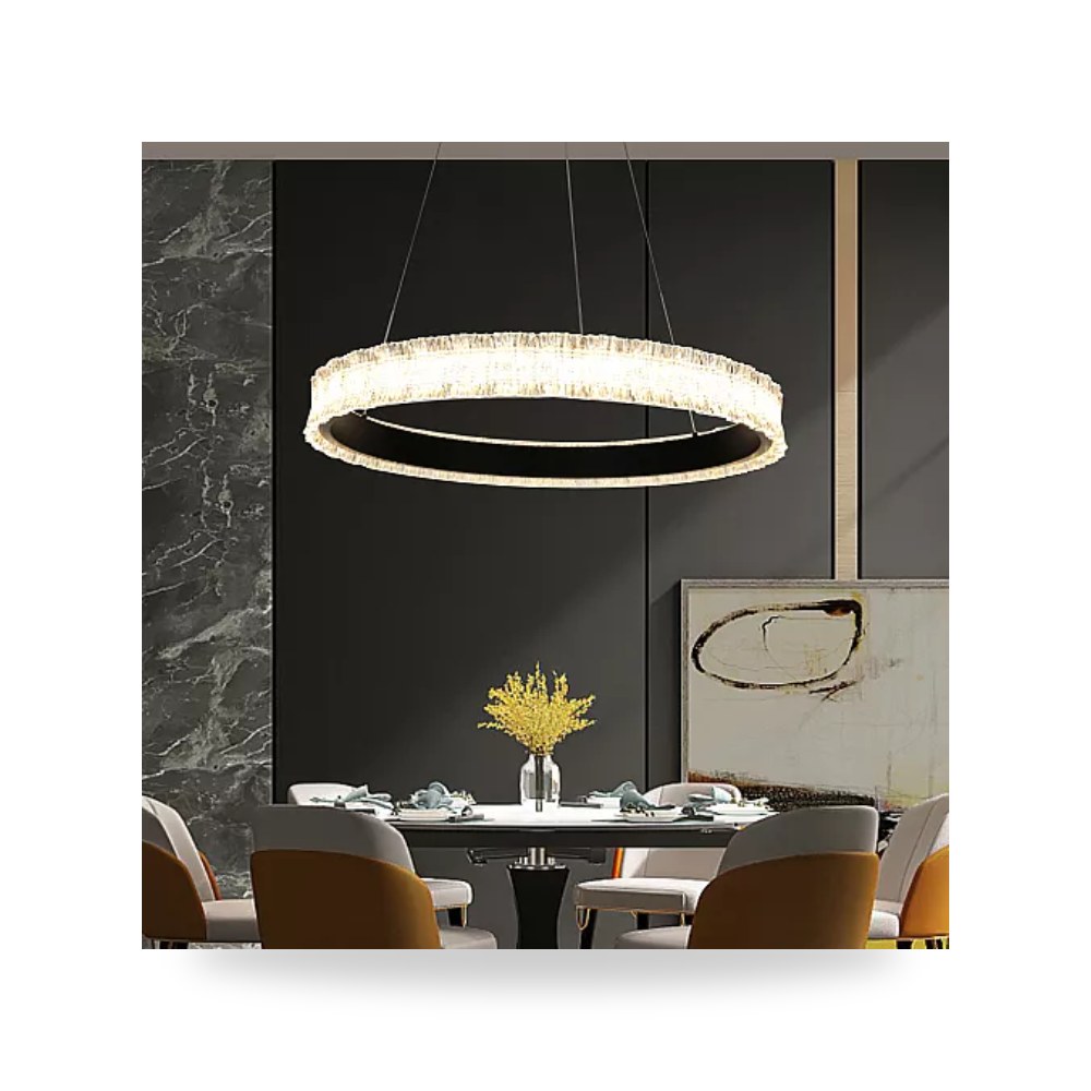 ثريا مودرن دائرية أسود 60 سم 75W طراز C-Ring هايمر همر موديل UP-15