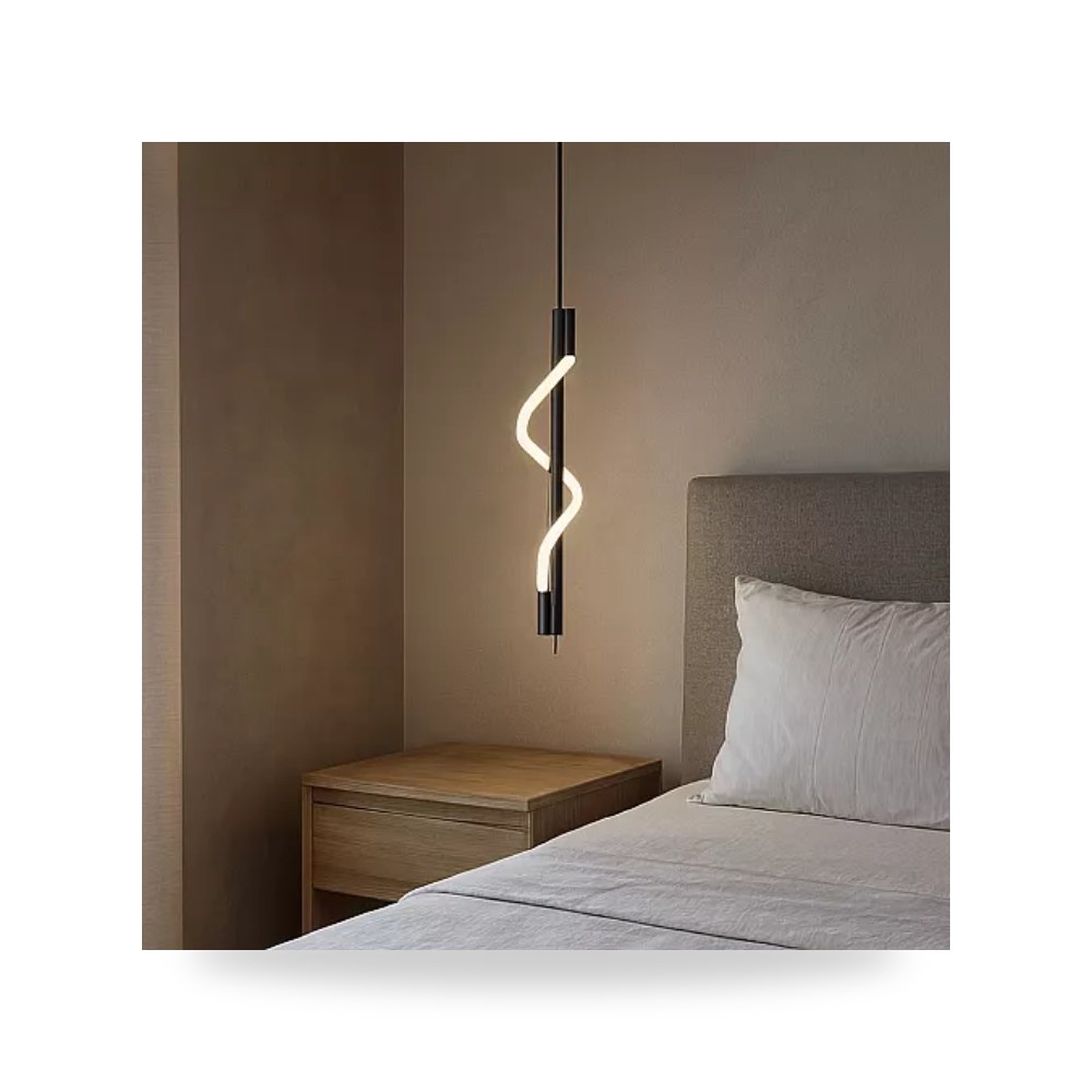 ثريا علاقي مودرن أسود مفرد 15W طراز C5858 هايمر همر موديل UP-15