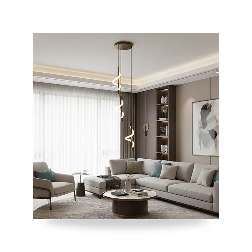 ثريا علاقي مودرن أسود ثلاثي 42W طراز C5858 هايمر همر موديل UP-15