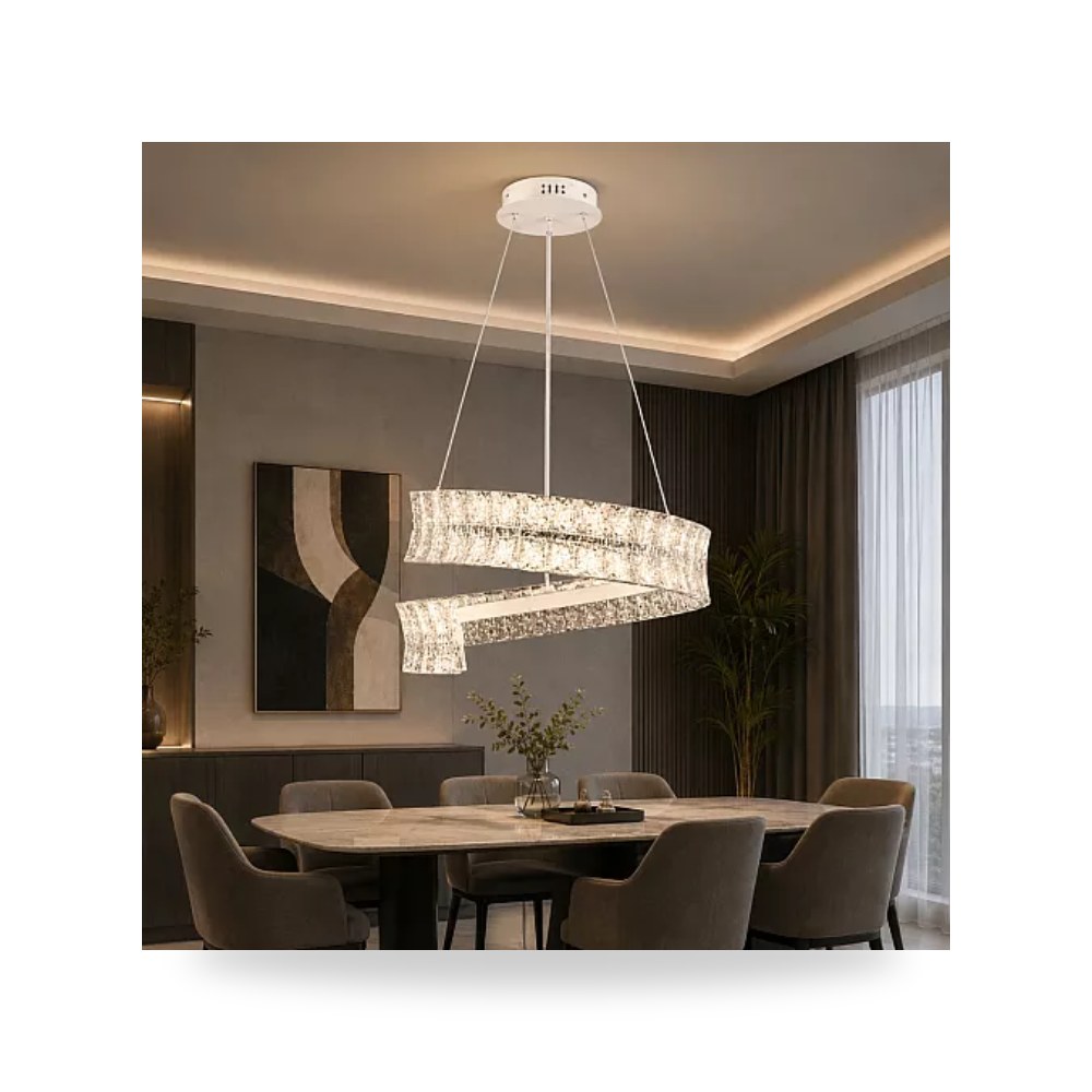 ثريا حلقة مودرن برو أبيض 105W 3CCT هايمر همر موديل UP-15
