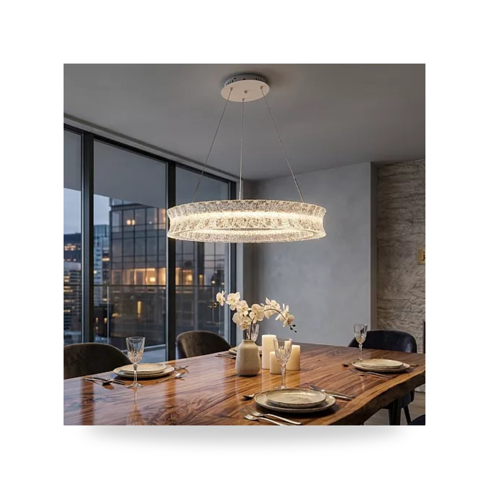 ثريا حلقة مودرن أبيض 80 سم 115W 3CCT هايمر همر موديل UP-15