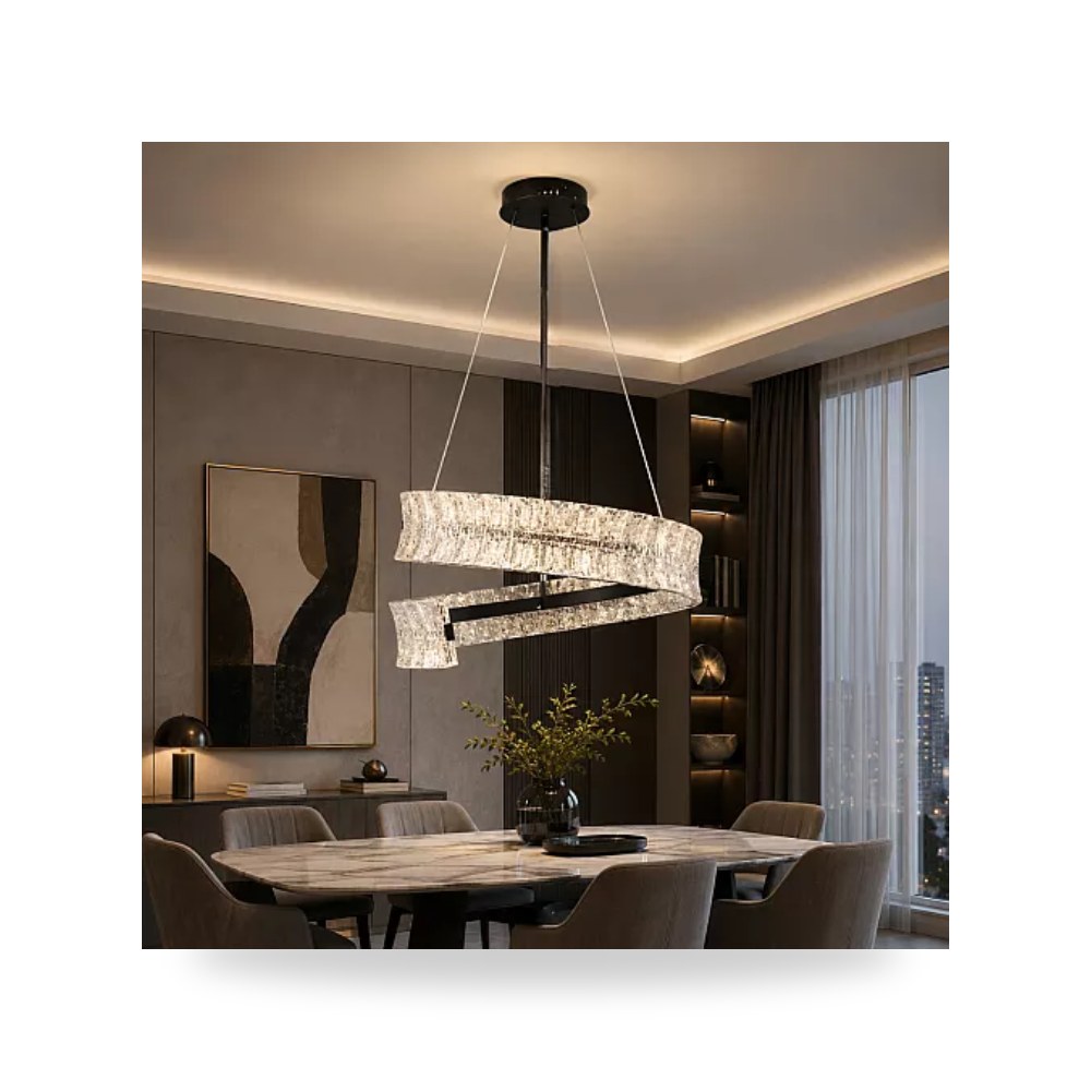 ثريا حلقة مودرن برو أسود 105W 3CCT هايمر همر موديل UP-15
