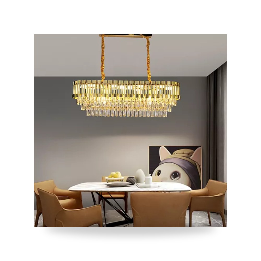 ثريا مستطيلة ذهبي 80x30 سم 10L D6260 هايمر همر موديل UP-15