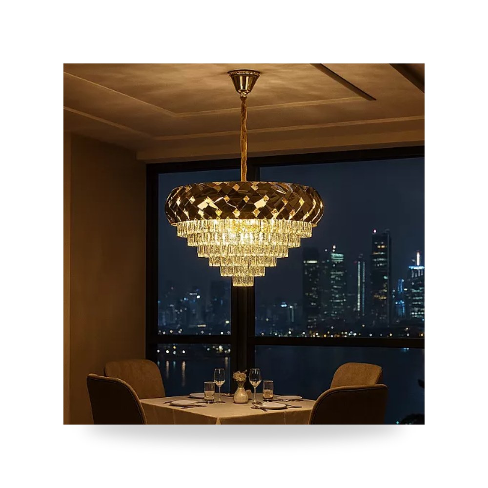 ثريا مودرن ذهبي 80 سم 15L طراز C5896A هايمر همر موديل UP-15