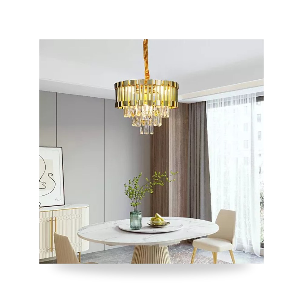 ثريا مودرن ذهبي 40 سم 5xE14 طراز D6260 هايمر همر موديل UP-15