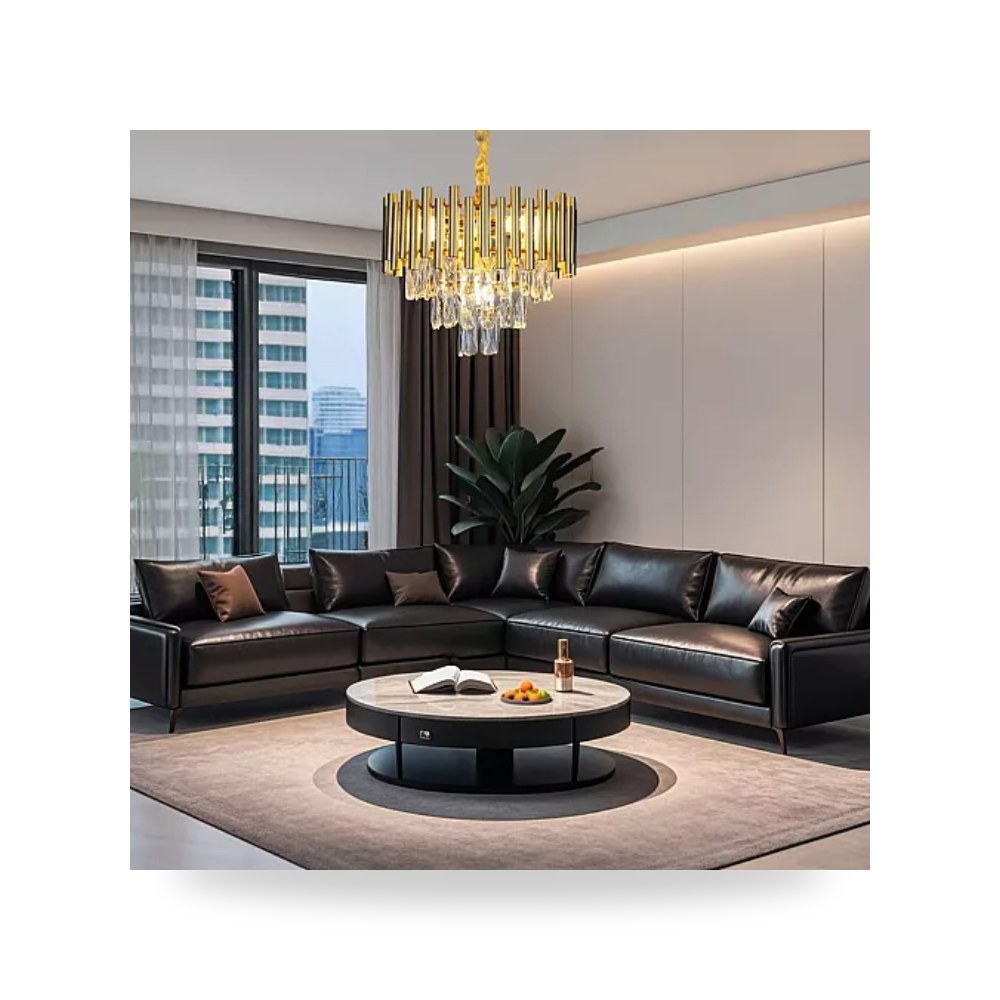ثريا مودرن ذهبي 40 سم 5xE14 طراز D6279 هايمر همر موديل UP-15