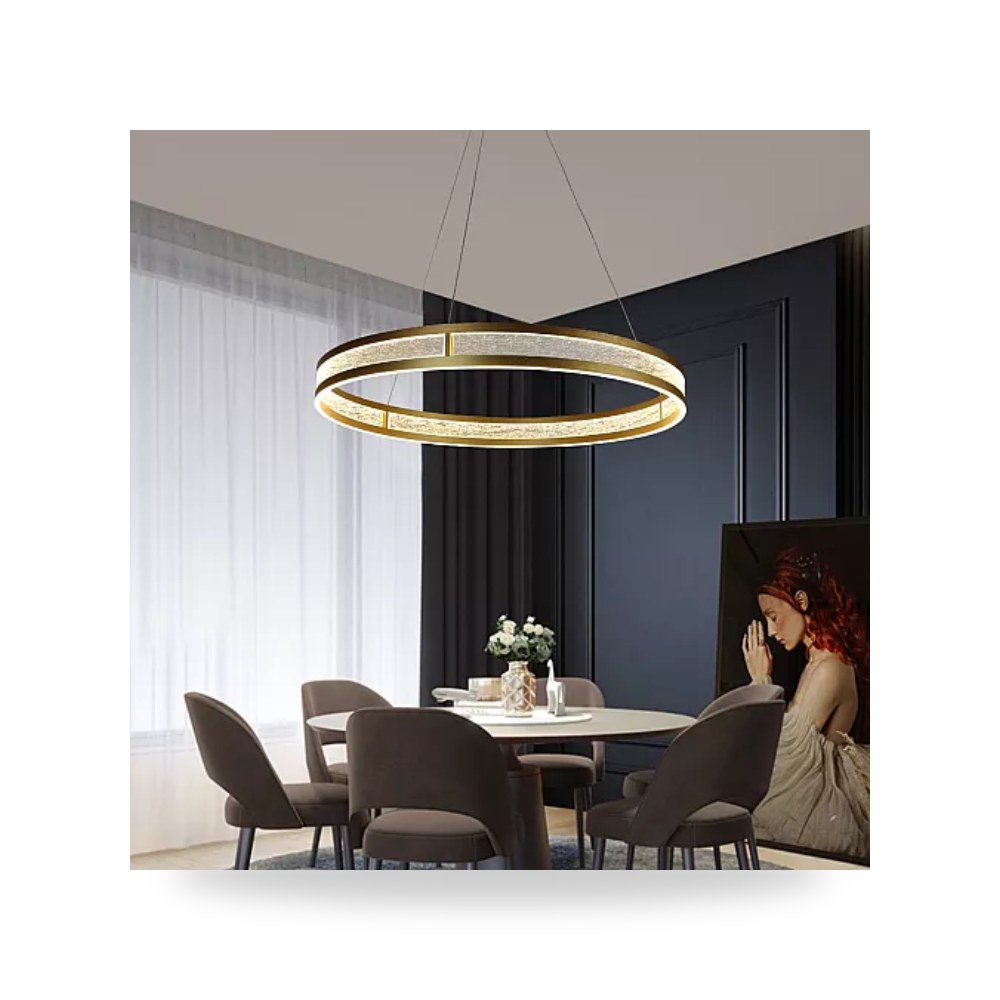 ثريا مودرن ذهبي 80 سم 115W طراز D6015 هايمر همر موديل UP-15