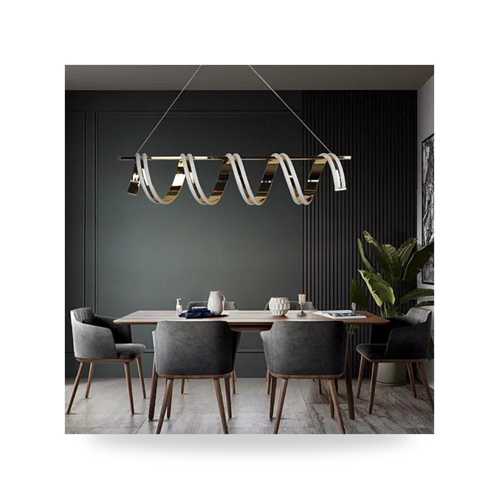 ثريا مودرن ذهبي 105W طراز D6077 3CCT هايمر همر موديل UP-15