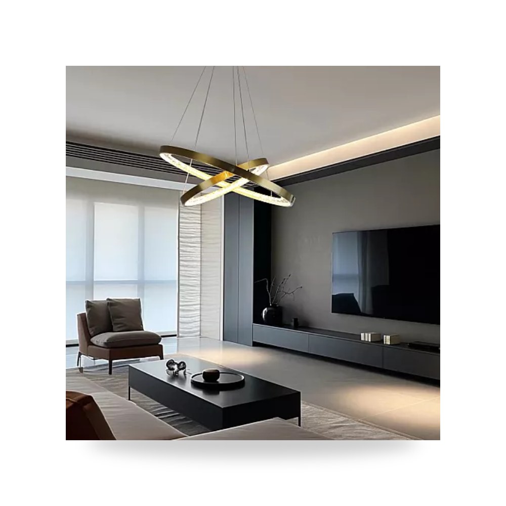 ثريا مودرن زيتي حلقتين 40×60 سم 65W 3CCT هامر همر موديل UP-15