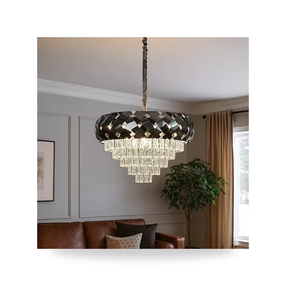 ثريا مودرن فضي 40×60 سم 9 لمبات C5896A هامر همر موديل UP-15