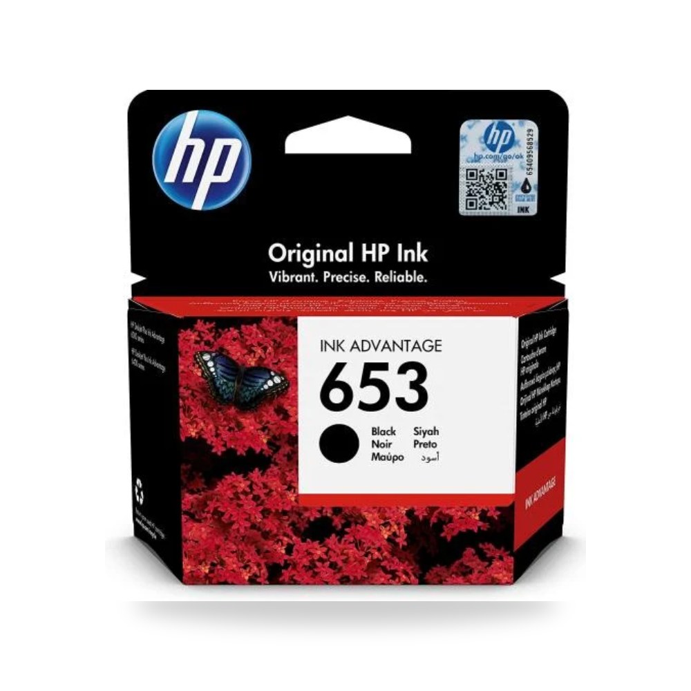 خرطوشة حبر بخاخ أسود أصلي إتش بي HP 653 3YM75AE شركة (REMCO)