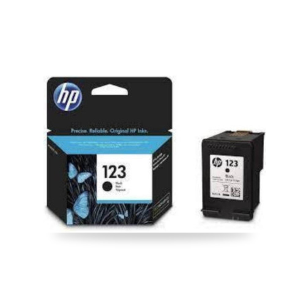 خرطوشة حبر بخاخ أسود أصلي إتش بي HP 123 F6V17AE شركة (REMCO)