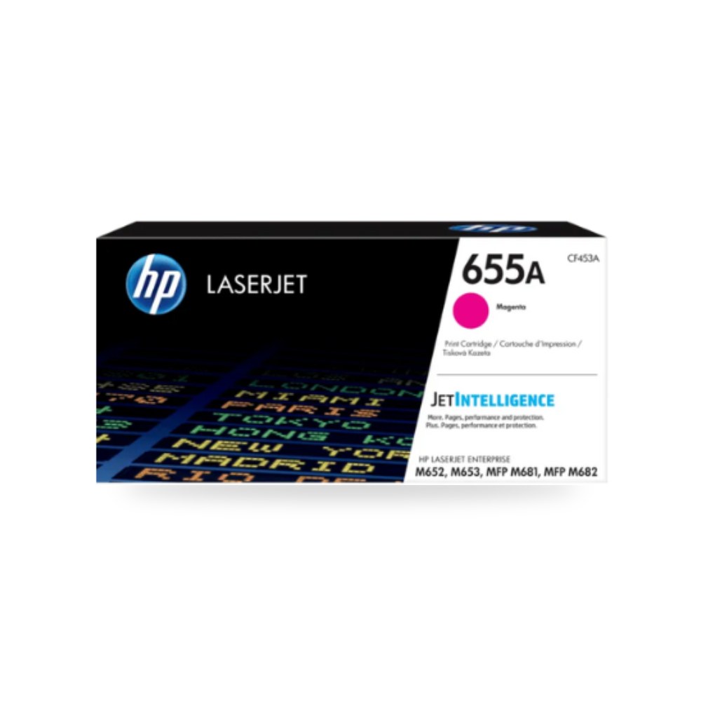 حبر طابعة ليزر أرجواني أصلي إتش بي HP 655A CF493A شركة (REMCO)