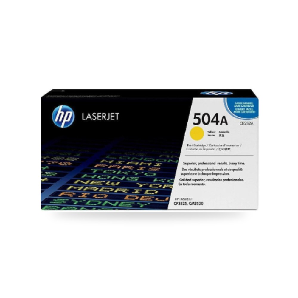 خرطوشة حبر ليزر أصفر أصلي إتش بي HP 504A CE252A شركة (REMCO)