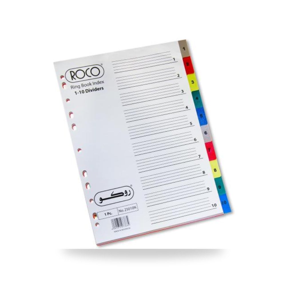 فواصل ملفات أوراق 1-10 روكو ROCO 25010N تنظيم شركة (REMCO)