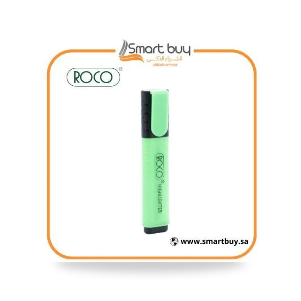 قلم تظهير وتظليل أخضر مشطوف روكو ROCO 29055GRN شركة (REMCO)