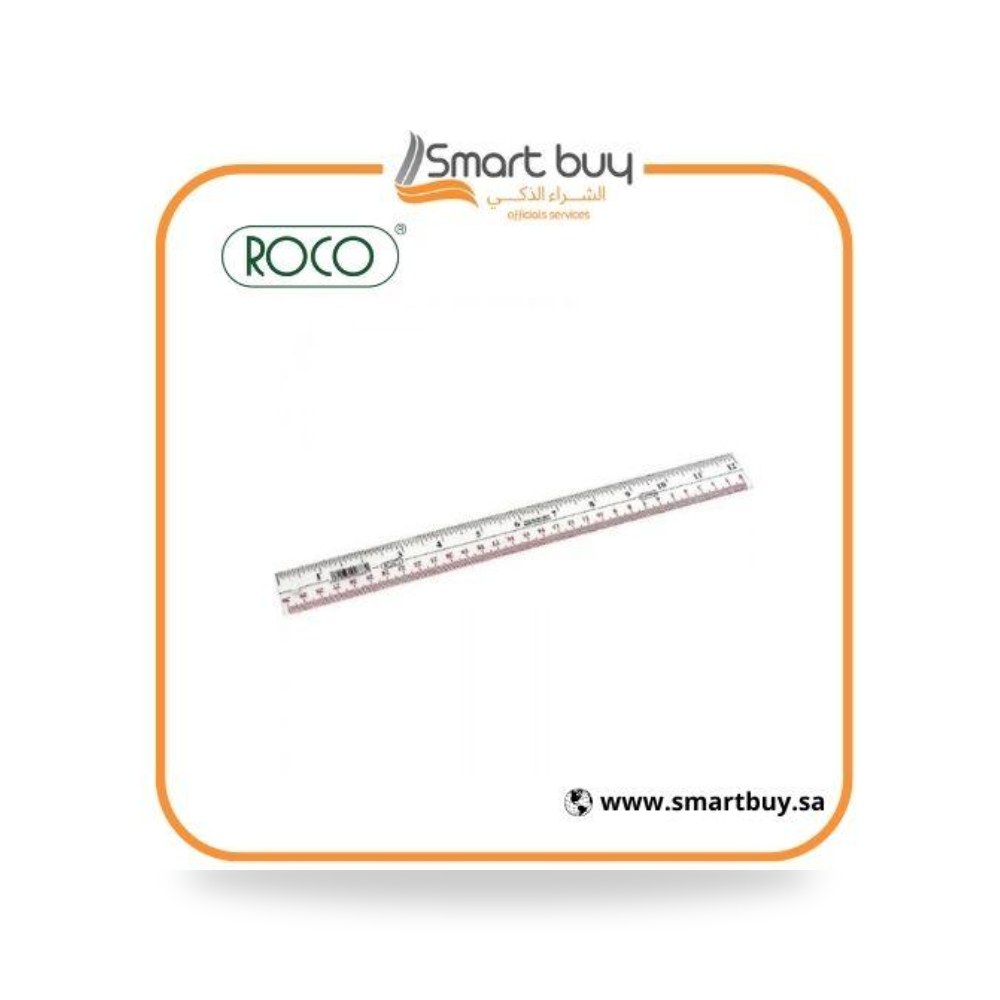 مسطرة بلاستيك مستقيمة 30 سم روكو ROCO 10832 مكتب شركة (REMCO)