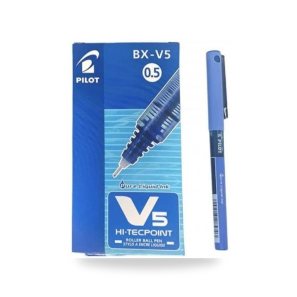 قلم رولر سائل أزرق 0.5 مم بايلوت Pilot V5 BX-V5 شركة (REMCO)