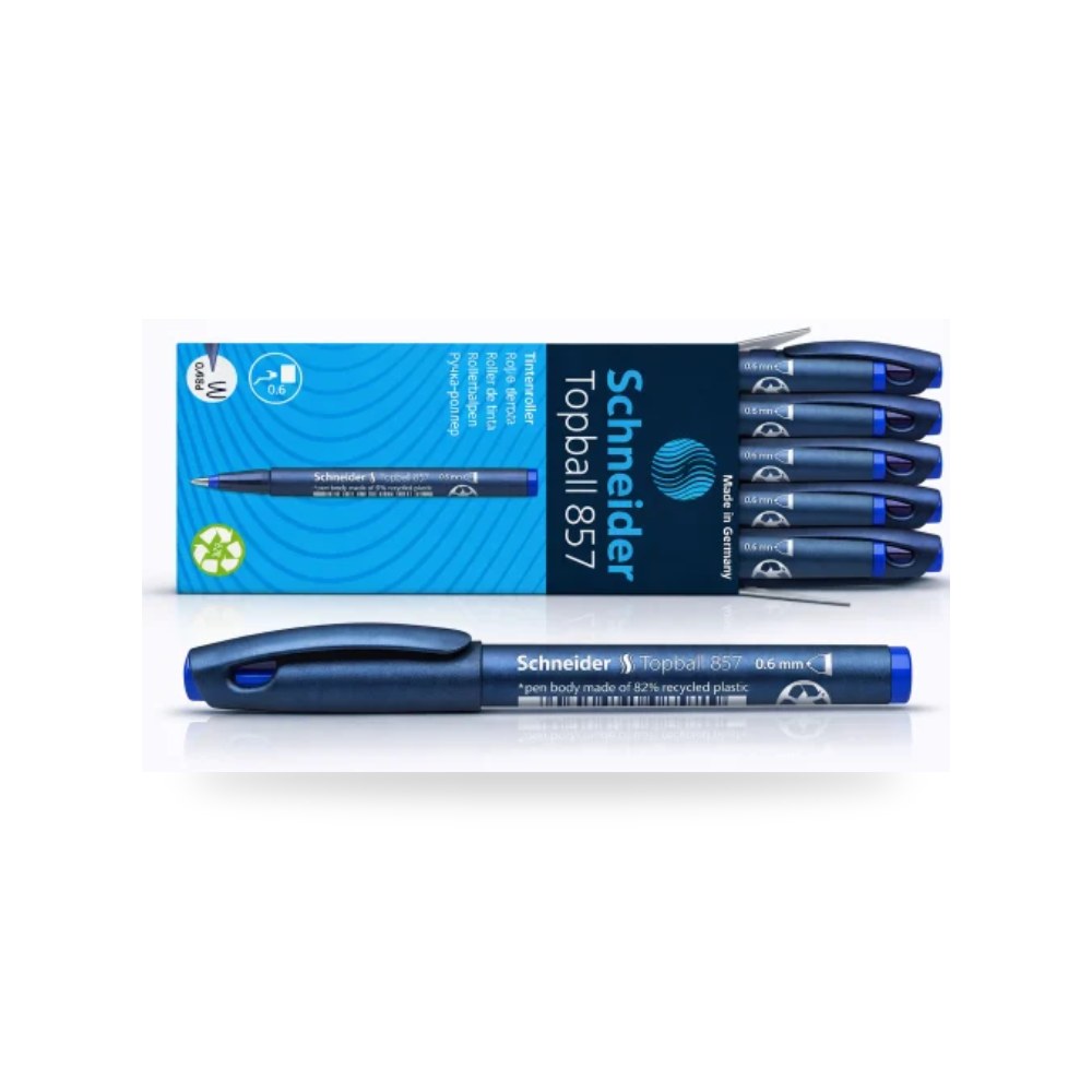 قلم حبر رولر 0.6 مم شنايدر Schneider 857 أزرق شركة (REMCO)
