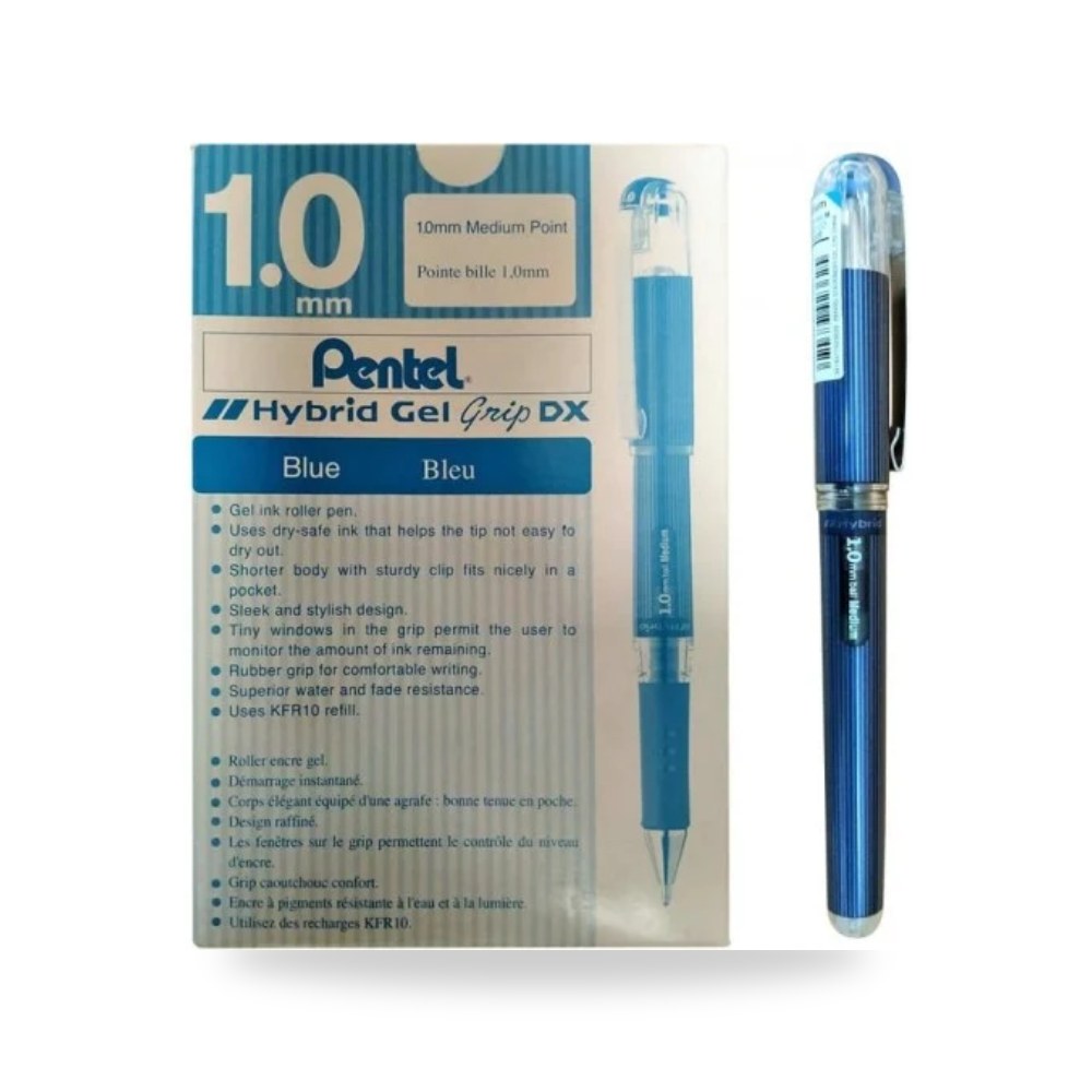 قلم جل رولر قبضة مطاطية بنتل Pentel K230 أزرق شركة (REMCO)
