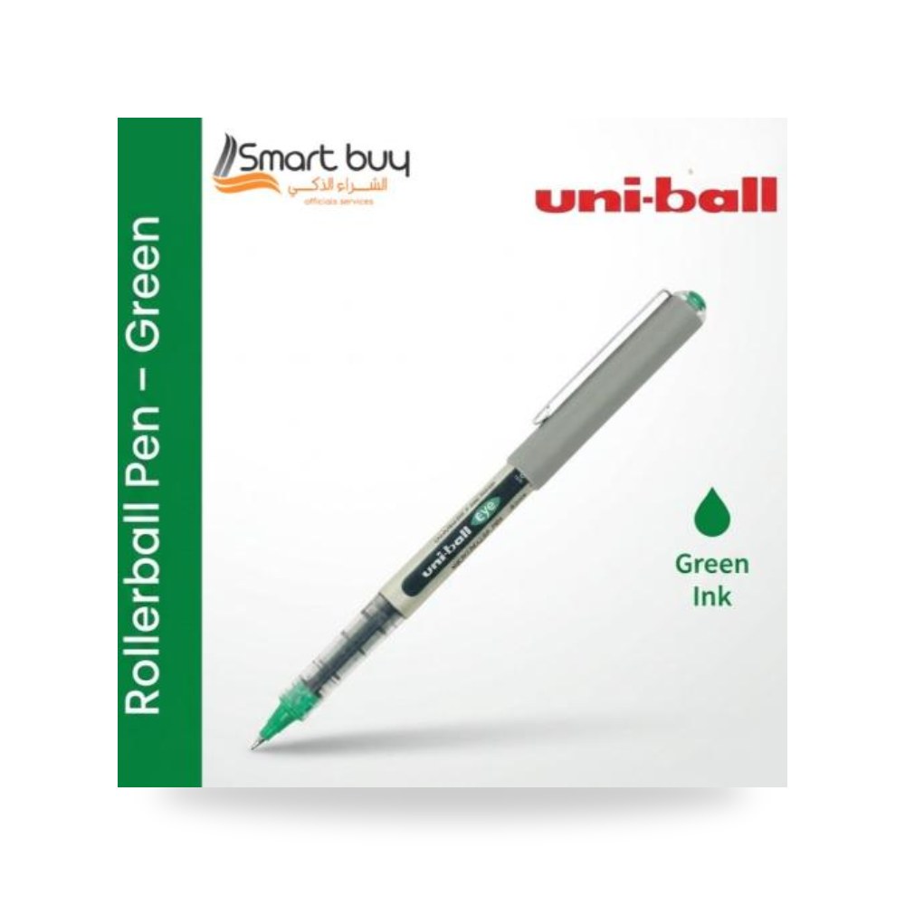 قلم حبر سائل رولر 0.7 مم يوني بول Uni-ball أخضر شركة (REMCO)