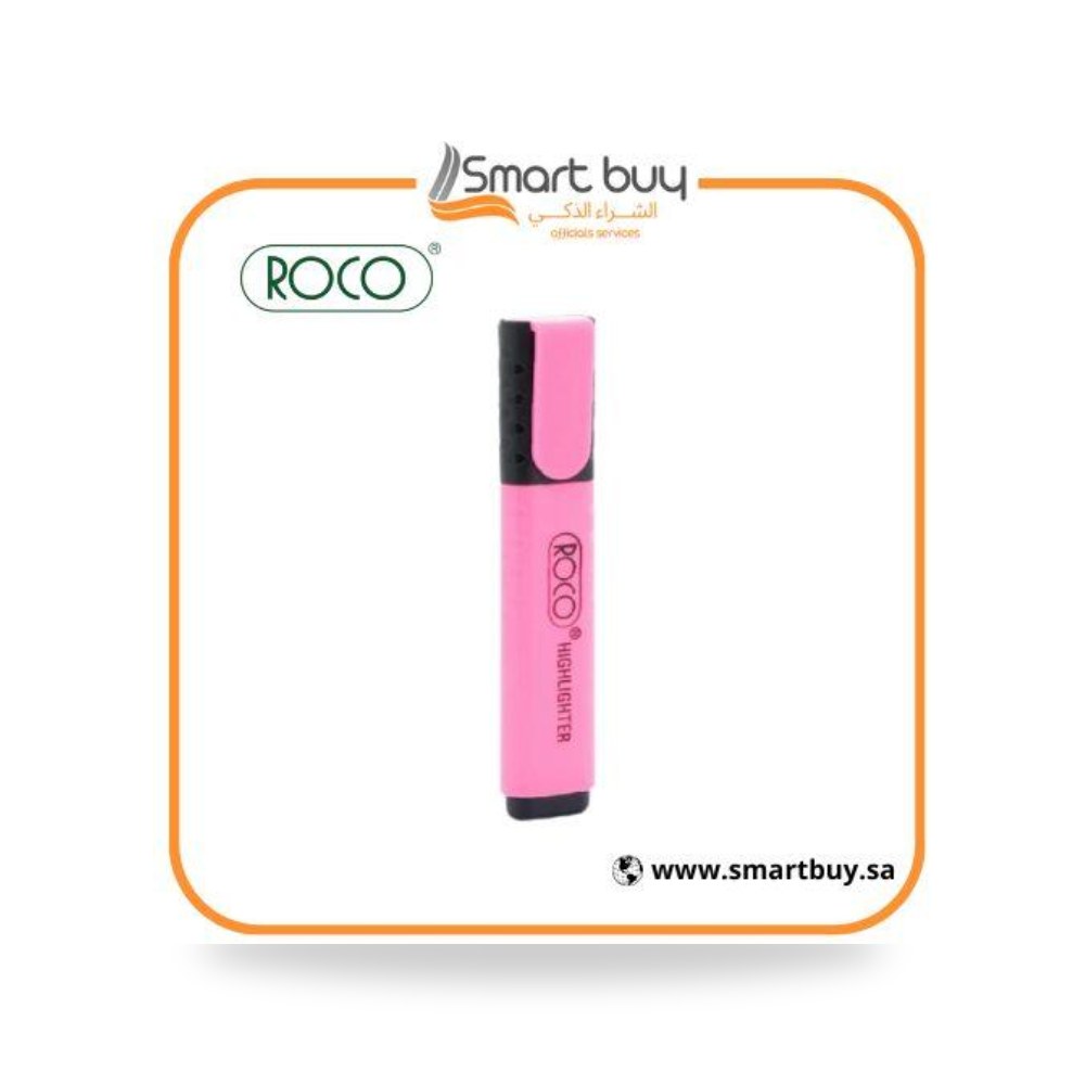 قلم تظليل نصوص فوسفوري روكو ROCO 29055PNK وردي شركة (REMCO)