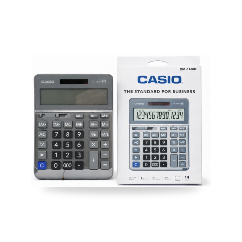 آلة حاسبة شاشة كبيرة 14 رقم كاسيو CASIO DM-1400F شركة (REMCO)