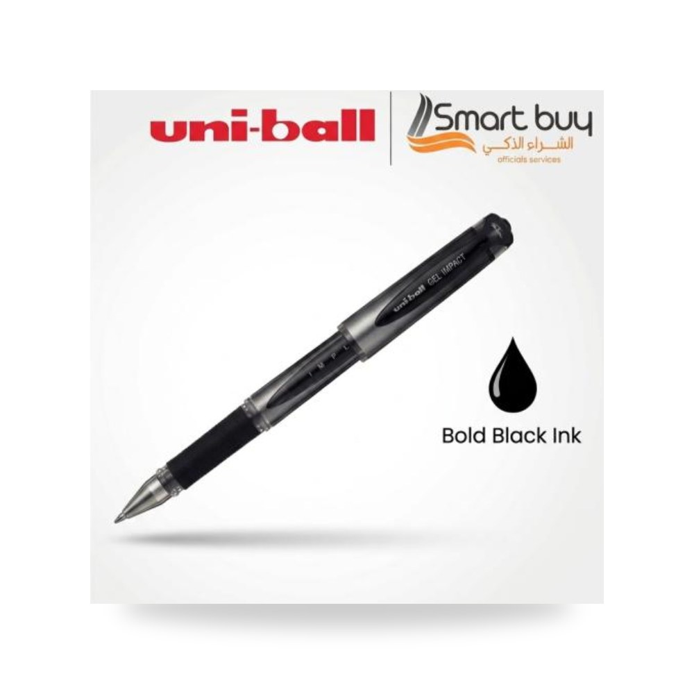 قلم حبر جل إمباكت 1.0 مم يوني بول Uni-ball أسود شركة (REMCO)