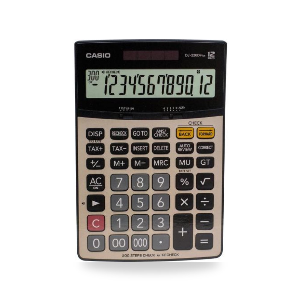آلة حاسبة فحص وتصحيح 12 رقم كاسيو CASIO DJ-220D شركة (REMCO)
