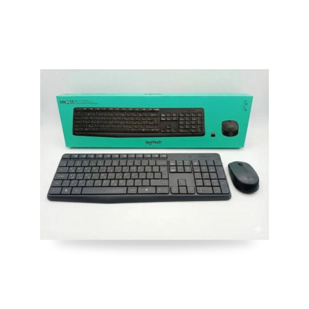 كيبورد وماوس لاسلكي بتصميم متين لوجيتك MK235 شركة (REMCO)