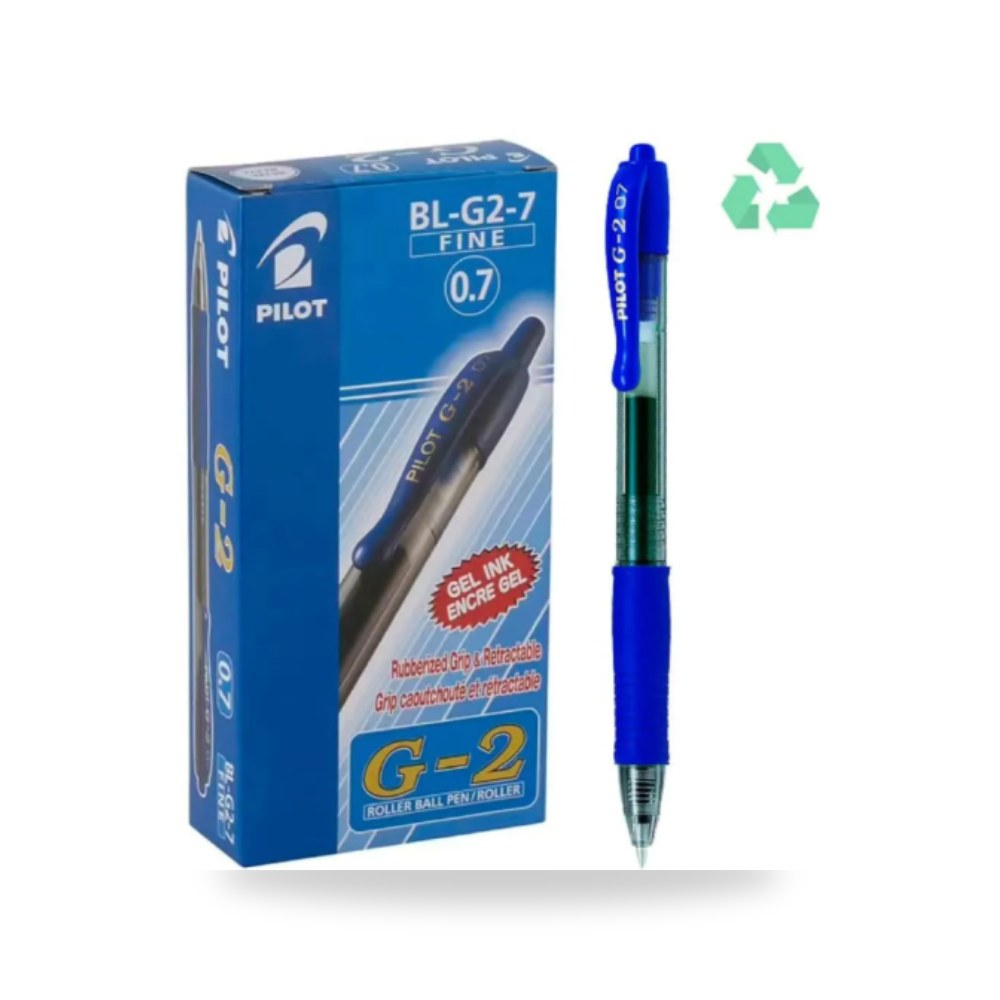 قلم حبر جل أزرق 0.7 مم فائق النعومة بايلوت G2 شركة (REMCO)