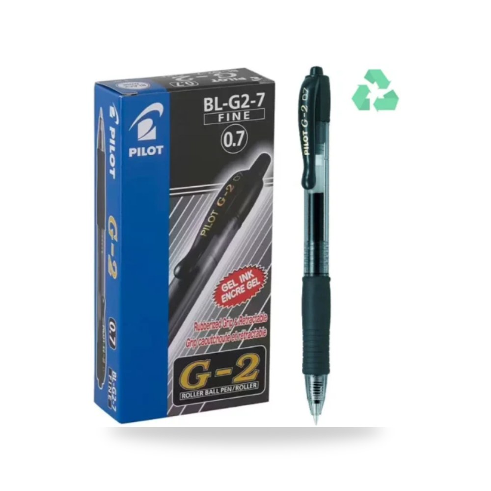 قلم حبر جل ضغاط أسود 0.7 مم G2 بايلوت ياباني شركة (REMCO)