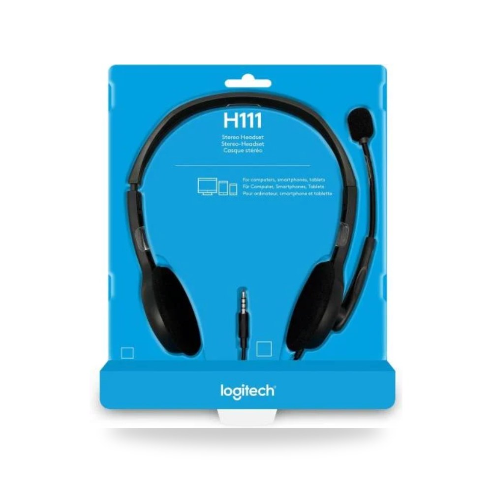 سماعة رأس ستيريو سلكية بميكروفون لوجيتك H111 شركة (REMCO)